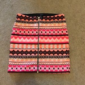 Bright forever 21 zip skirt